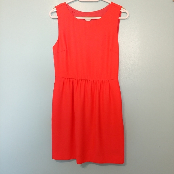 J.Crew Coral Pink Camille Dress, Sz 6 - Picture 3 of 13